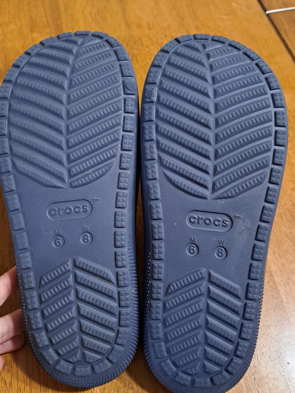 CROCS Navy Slide Sandals with Dual Straps - Picture 5 of 6
